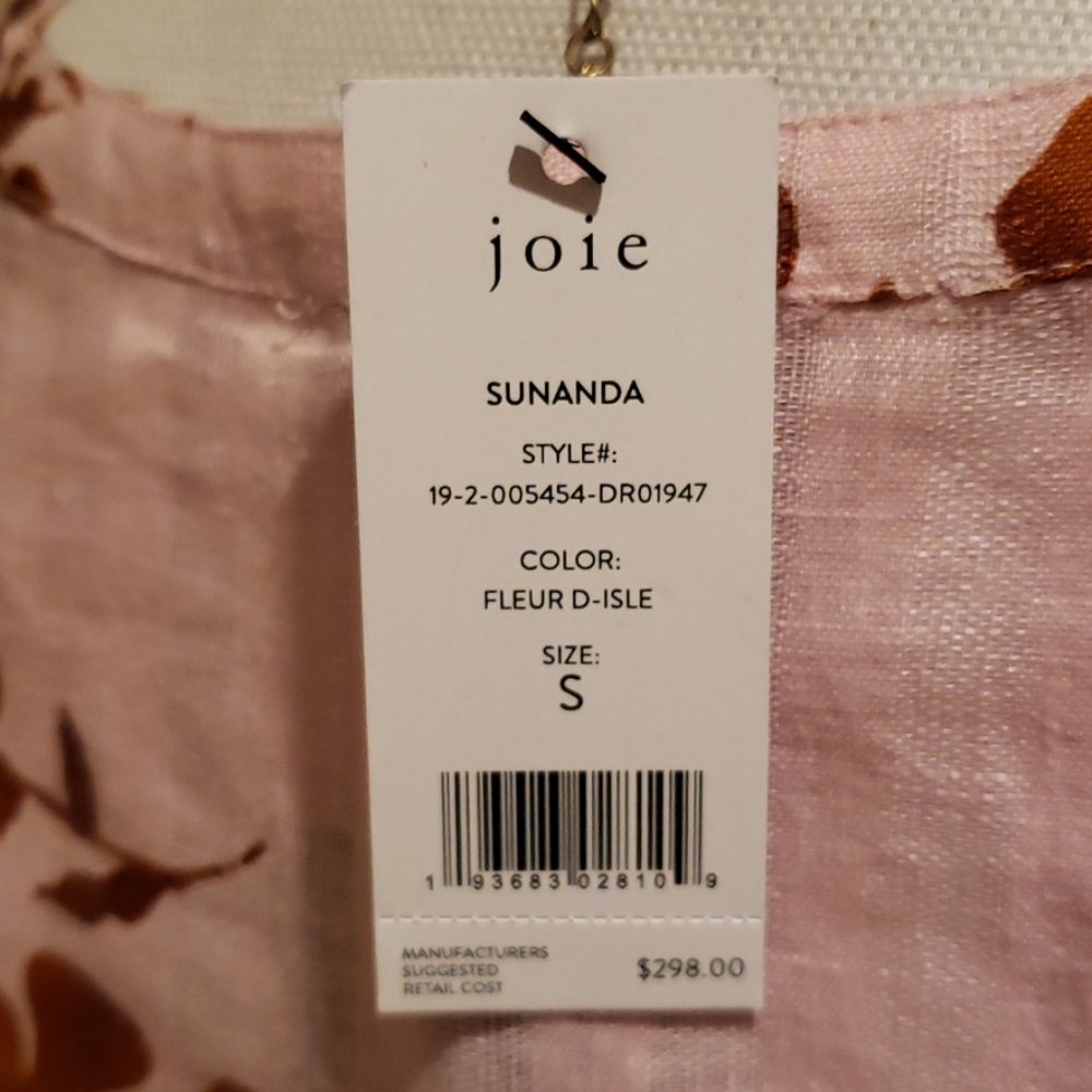 NWT, JOIE Floral Print Jacquard linen tunic dress - Picture 5 of 6